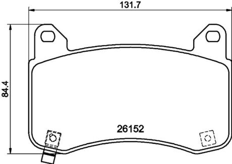 Гальмівні колодки TESLA Model 3/Y AWD "F "17>> T2615201 TEXTAR 2615201