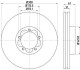 Диск гальмівний FORD Transit "F D=308mm "13>> T92274303 TEXTAR 92274303 (фото 1)