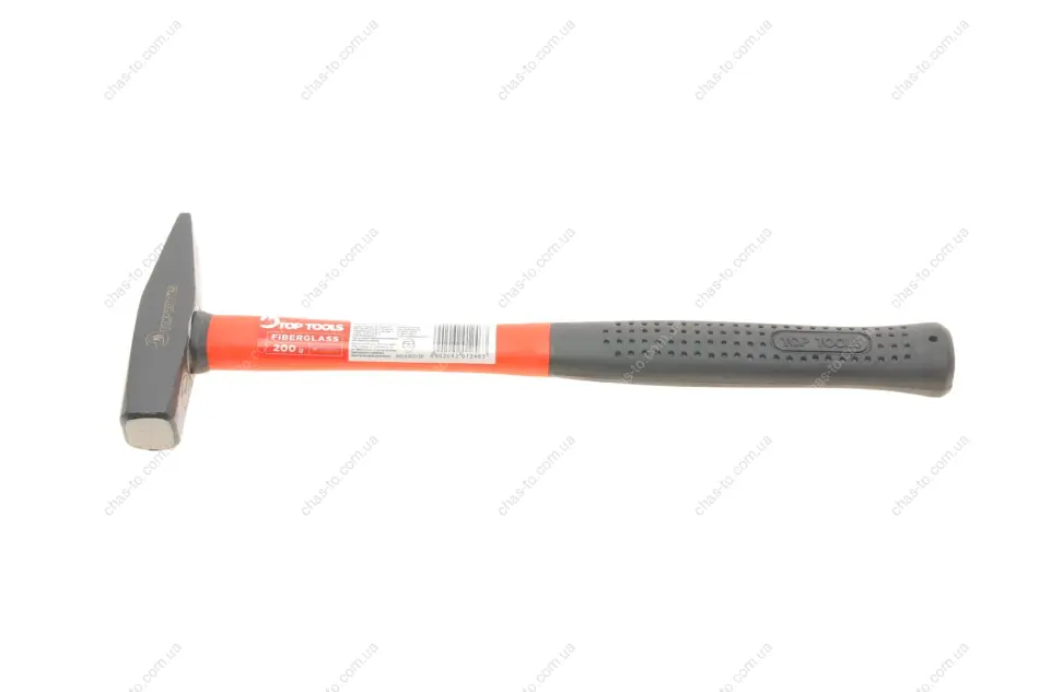 Молоток слюсарний 200 г, ручка з скловолокна TOP TOOLS 02A902 (фото 1)