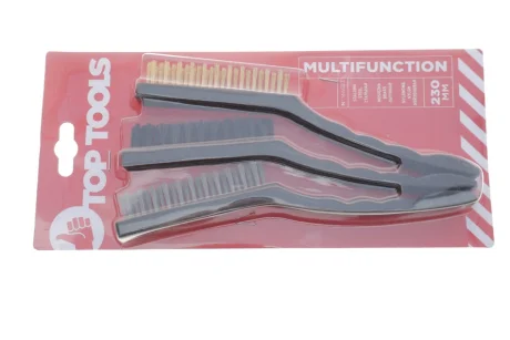 Щітки 230 мм, набір 3 шт., мідь, сталь, нейлон TOP TOOLS 14A623