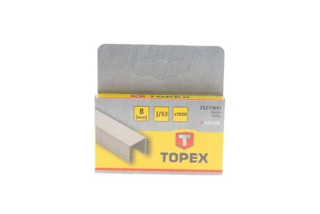 Скоби 8 мм, 1000 шт.*1 уп., тип J (TOPEX) Topex 41E308