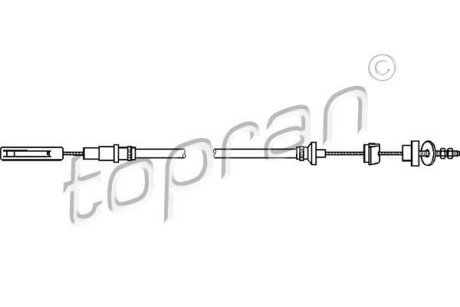 Трос, керування зчепленням TOPRAN / HANS PRIES 102853 (фото 1)