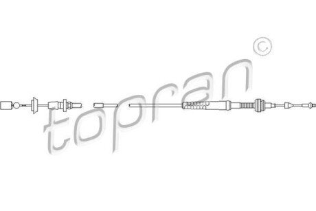 Трос газу TOPRAN / HANS PRIES 103081