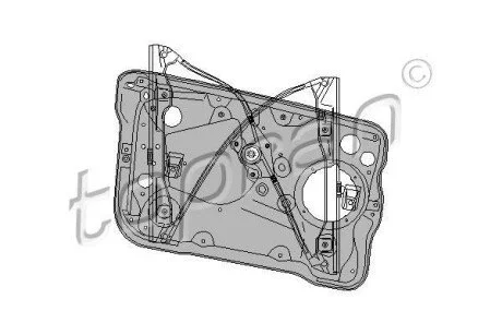 Склопідіймач лівий з картою TOPRAN / HANS PRIES 111711