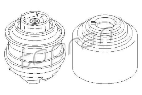Опора двигуна лiва/права MB E (S210), E (W210), E (W211) 22D/27D 0799-1208 TOPRAN / HANS PRIES 407 836