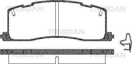 Колодки гальмівні задні TRISCAN 811013003