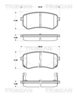 Колодки дискового гальма TRISCAN 811018018