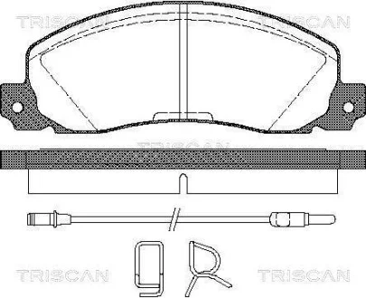 Колодки гальмівні передні TRISCAN 811025846
