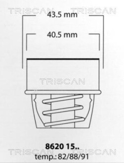 Термостат системи охолодження TRISCAN 86201591