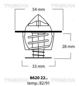 Термостат Ford Diesel,VAG,Opel TRISCAN 86202291 (фото 1)