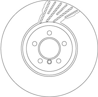 Диск тормозной BMW 5 (F07,F10)/ 7(F01,F02) "FL "D=374mm "08>> TRW DF6613S