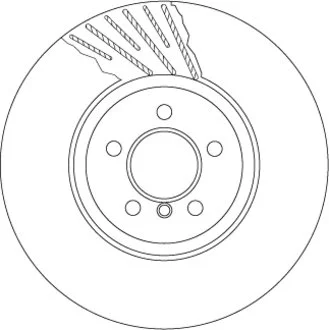 Диск гальмівний BMW 5 (F07,F10)/ 7(F01,F02) "FR "D=374mm "08>> TRW DF6614S