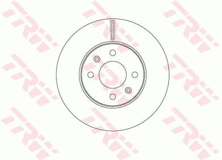 Диск гальмівний (1 шт.).) HYUNDAI I20 "F D=256mm "14>> TRW DF6794