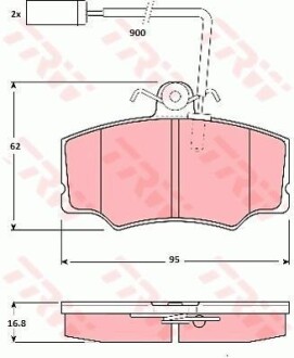 Тормозные колодки дисковые ALFA ROMEO 33 TRW GDB1045 (фото 1)