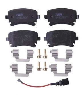 Колодки дисковые тормозные задние Audi A4, A6 (99-)/ VW Т5 (С Датчиком) (тип LUCAS) TRW GDB1557