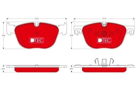 Комплект гальмівних колодок. TRW GDB1726DTE