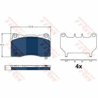 Тормозные колодки дисковые TESLA Model S "F "12>> TRW GDB2198BTE (фото 1)