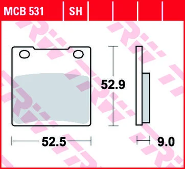 Комплект гальмівних колодок TRW MCB531