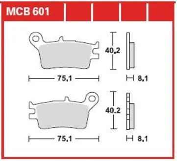 Гальмівні колодки TRW MCB601