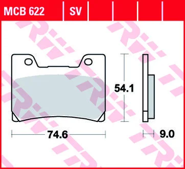 Комплект гальмівних колодок TRW MCB622