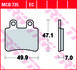 Тормозные колодки TRW MCB735 (фото 2)