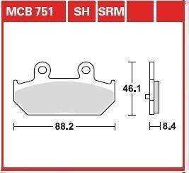 Гальмівна колодка TRW MCB751SRM