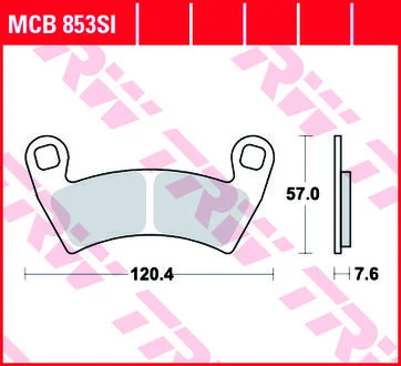 Комплект гальмівних колодок TRW MCB853SI