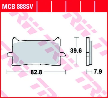 Комплект гальмівних колодок TRW MCB888SV