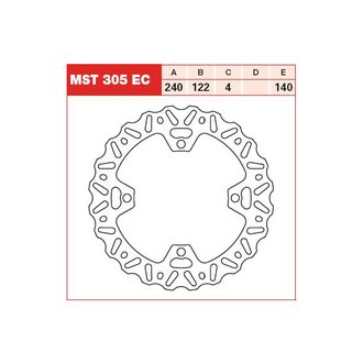 Тормозной диск TRW MST305EC