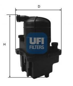 Фильтр топливный UFI 2408700 (фото 1)
