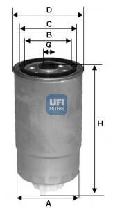 Фильтр топливный UFI 2438100