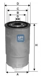 Фільтр паливний UFI 2438100