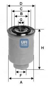 Фільтр паливний у зборі UFI 2444300 (фото 1)