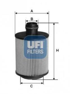Фильтр масляный UFI 2508800 (фото 1)