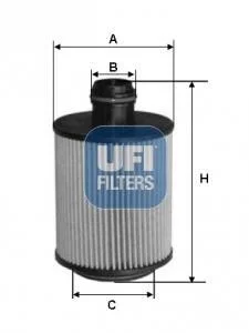 Фільтр масляний UFI 2508800