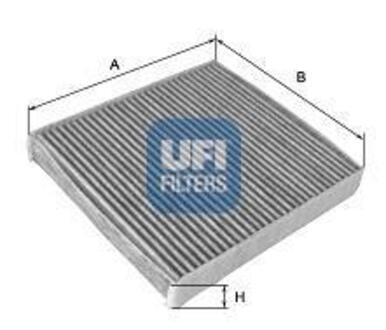 Фільтр салону вугільний UFI 54.119.00 (фото 1)