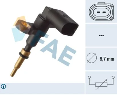 Датчик температури охолоджуючої рідини VW Golf VI 09-14, Tiguan 16-, Tiguan 08-16, Jetta VI 10-18, VAG 04E919501B