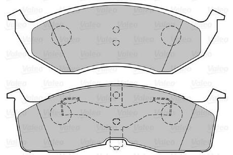 Гальмівні колодки дискові CHRYSLER Vision/Voyager "2,0-3,8 "F "93-01 V301556 Valeo 301556 (фото 1)