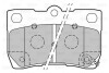 Гальмівні колодки дискові LEXUS GS/IS "2,2-4,3 "R "05-13 V301888 Valeo 301888 (фото 1)