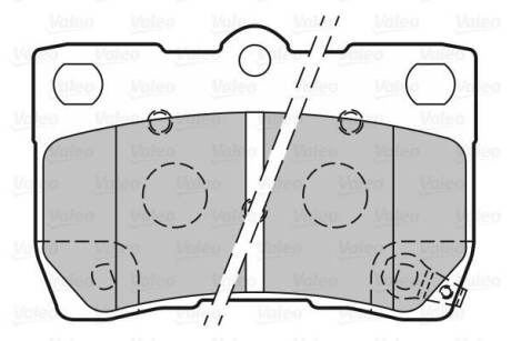 Гальмівні колодки дискові LEXUS GS/IS "2,2-4,3 "R "05-13 V301888 Valeo 301888