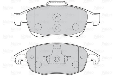 Тормозные колодки дисковые CITROEN/PEUGEOT Berlingo/C4/DS4/5008/Partner "1,2-1,8 "F "06>> V301997 Valeo 301997