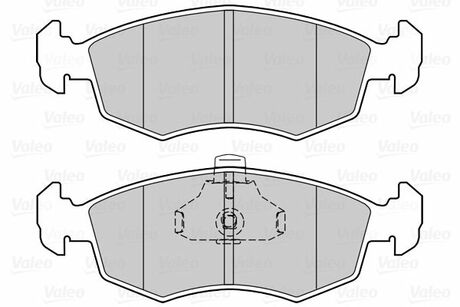 Тормозные колодки дисковые FIAT Doblo "1,2-1,9 "F "01>> V302023 Valeo 302023