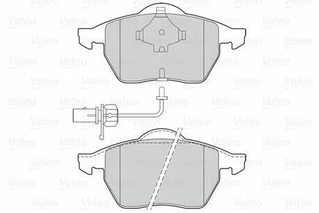 Гальмівні колодки дискові FORD/SEAT/VW Alhambra/Galaxy/Sharan "1,8-2,8 "F "95-10 V Valeo 302030