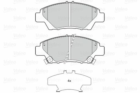 Тормозные колодки дисковые HONDA CR-Z/Jazz/Insight "1,2-1,5 "F "08>> V302158 Valeo 302158 (фото 1)