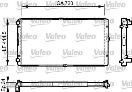 Радіатор системи охолодження Valeo 732177