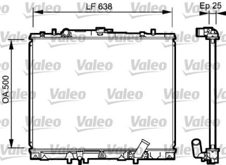 Радиатор охлаждения MITSUBISHI PAJERO SPORT (98-07) (выр-во) Valeo 734424 (фото 1)