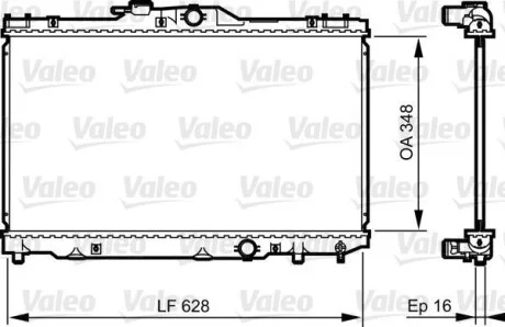Радіатор охолодження двигуна TOYOTA COROLLA (E11) (97-) 1.4 i 16V Valeo 735415