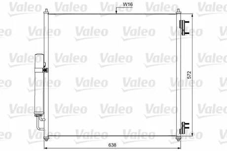 Радиатор кондиционера Valeo 814053