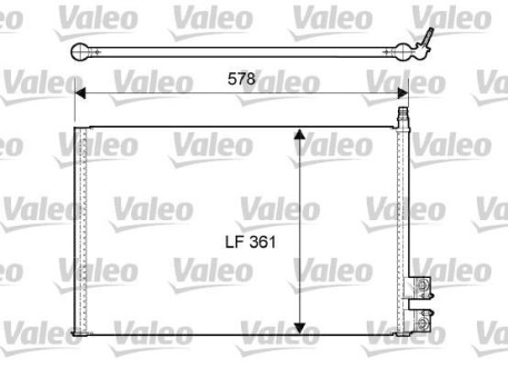 Конденсатор кондиціонера FORD FIESTA Valeo 814083