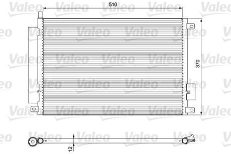 Радіатор кондиціонера FIAT 500/PANDA 09-13 09- Valeo 814155